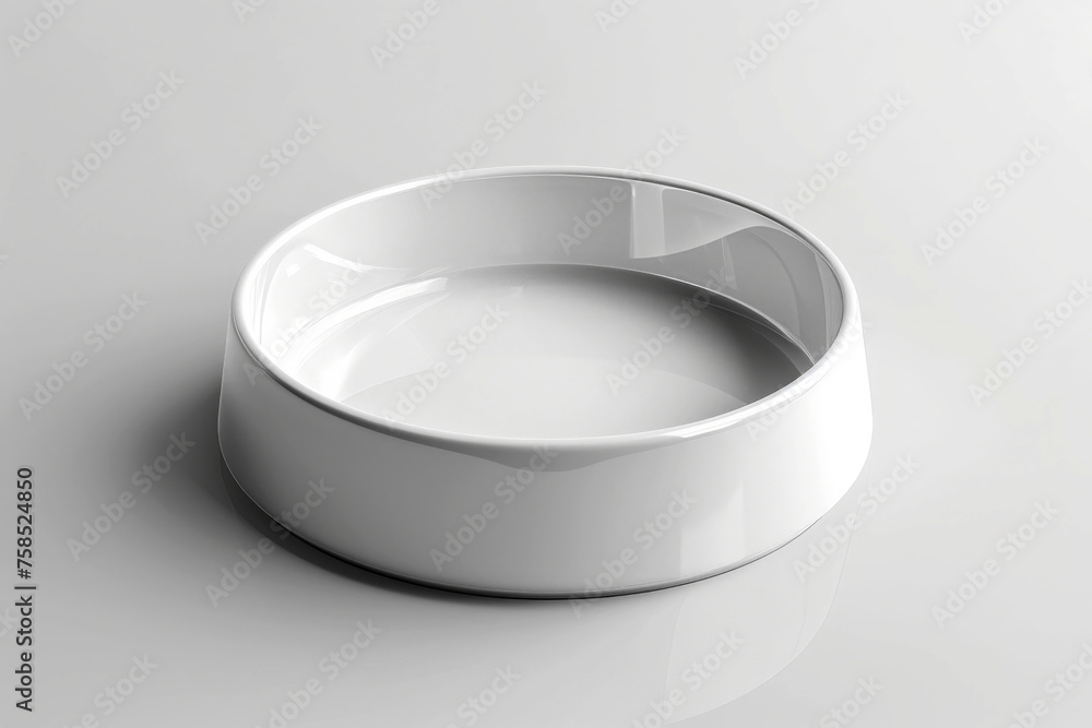 white ceramic bowl pet food for mockup . AI generative white ceramic bowl pet food for mockup . AI generative