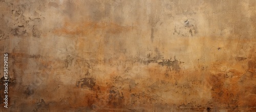 An upclose view of a brown hardwood wall with various stains, creating a unique pattern of tints and shades in rectangular shapes © AkuAku