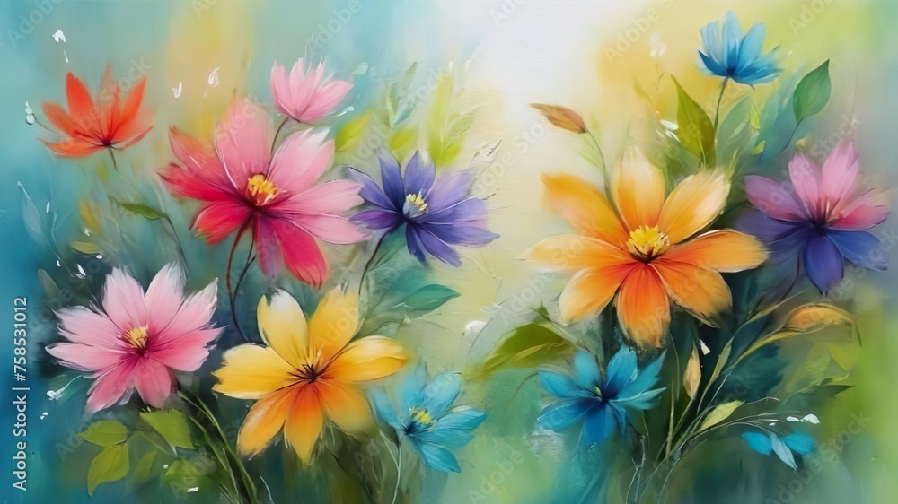 Beauty colorful flowers background illustration. Beauty colorful flowers background illustration.
