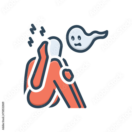 Color illustration icon for psychosis