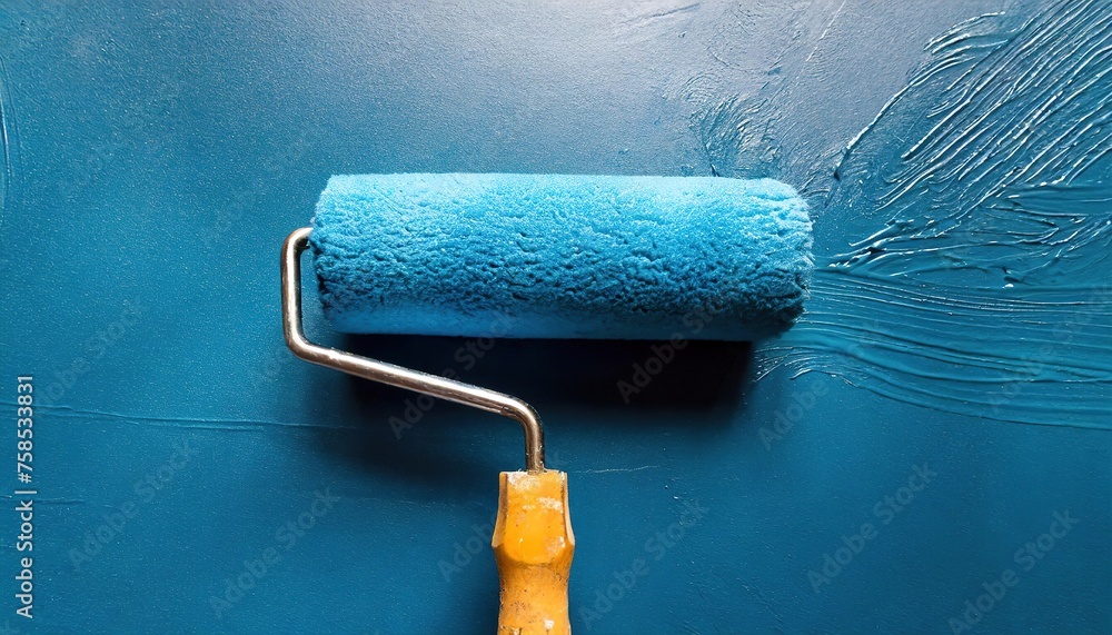 Obraz premium Blue Roller Coat High Sheen Texture