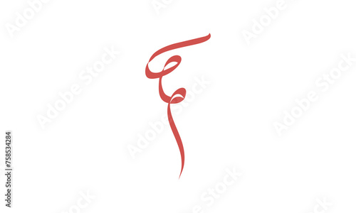 e letter shape tape vector  