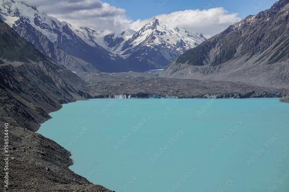 Tasman Glacier and Lake at Aroraki/Mt Cook National Park