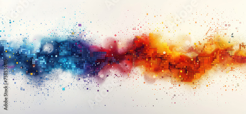 Abstract colorful splashes background for graphics use. Created with Ai