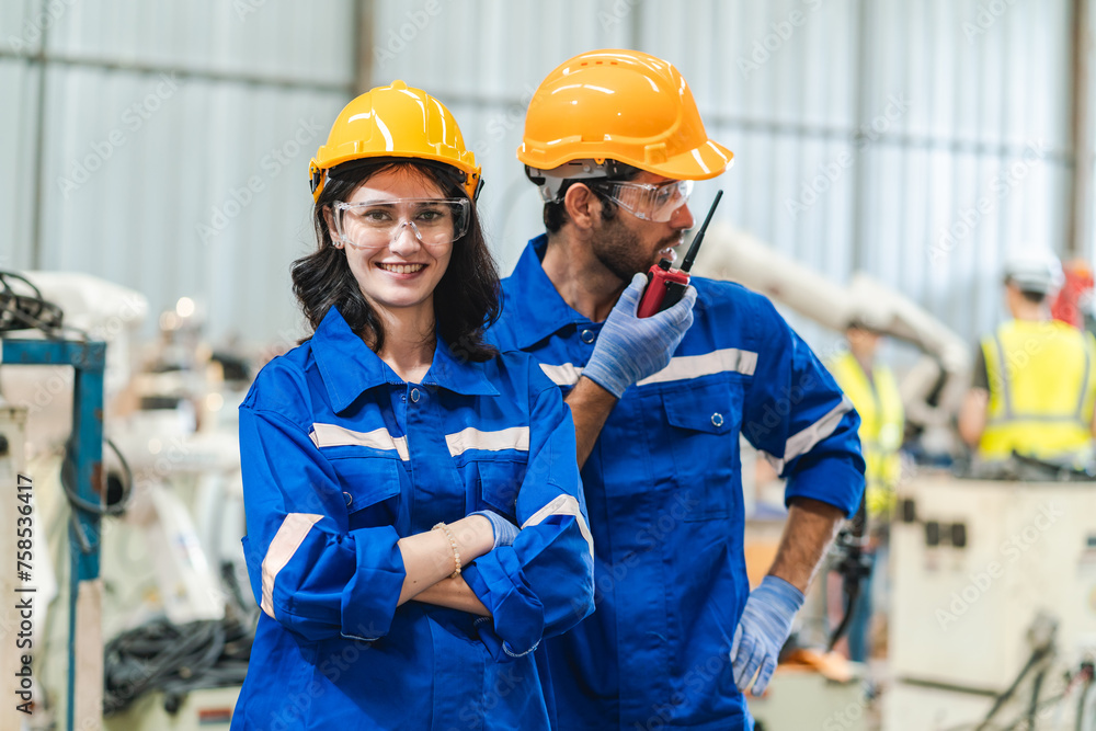 Group of various national engineer professional successful team corporate workers standing in factory, teamwork technician inspector of manufacturing industry workplace, foreman occupation job Group of various national engineer professional successful team corporate workers standing in factory, teamwork technician inspector of manufacturing industry workplace, foreman occupation job