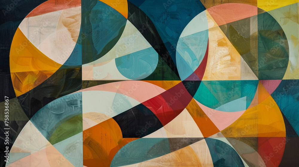 Fototapeta premium Geometric abstraction with harmony.