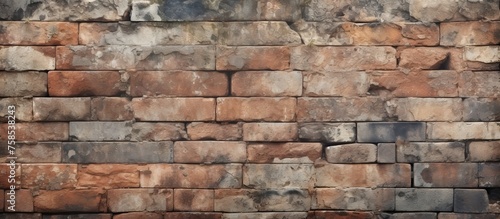 A detailed shot of a brick wall showcasing the building material, brickwork, and composite material used to construct the fixture. The bricks create a beautiful pattern resembling a work of art