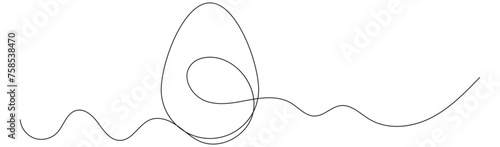 easter egg line art vector illustration