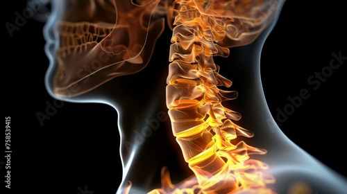 Cervical spondylosis. a general term for age related wear and tear affecting the spinal disks in your neck. As the disks dehydrate and shrink, signs of osteoarthritis develop photo