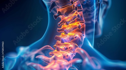 Cervical spondylosis. a general term for age related wear and tear affecting the spinal disks in your neck. As the disks dehydrate and shrink, signs of osteoarthritis develop photo