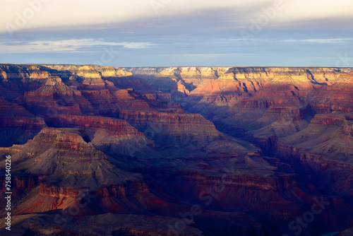 Fading light fall over the Grand Canyon from Hopi Point on the south rim of the Grand Canyon in Arizona. © Christopher