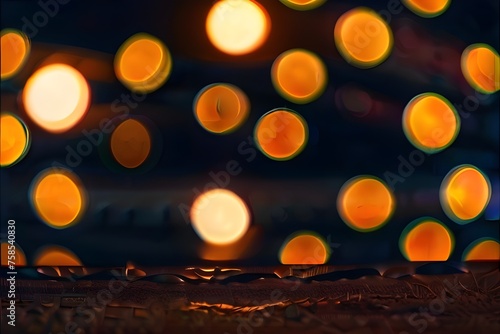 A bokeh background of a cozy fireplace on a cold winter night Generative AI