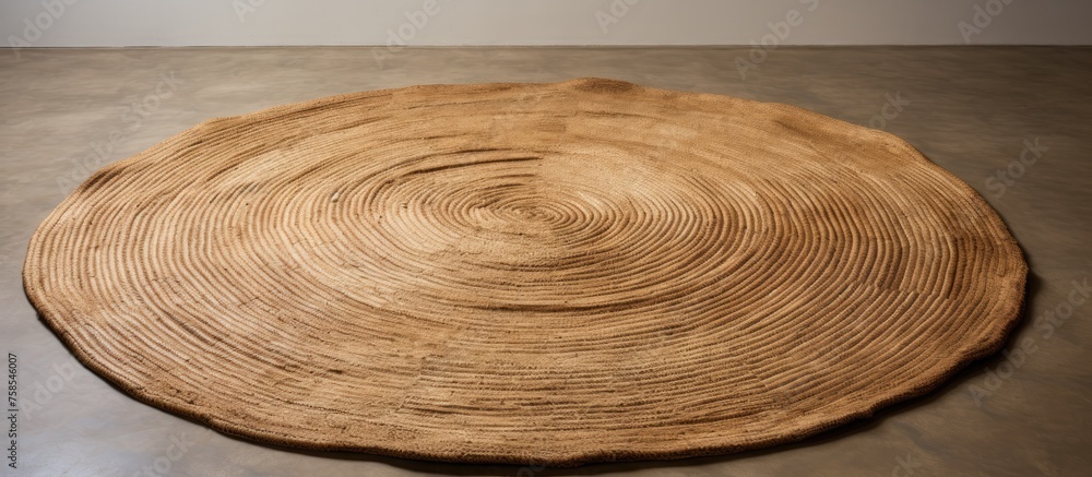 A large round piece of wood, perfect for baking glutenfree desserts, sits on the concrete floor, waiting to be used as an ingredient in delicious baked goods A large round piece of wood, perfect for baking glutenfree desserts, sits on the concrete floor, waiting to be used as an ingredient in delicious baked goods