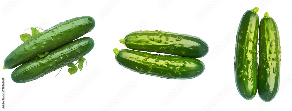 cucumbers isolated on white background cucumbers isolated on white background