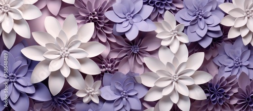 Abstract 3D Floral Pattern Design for Fabric and Paper.