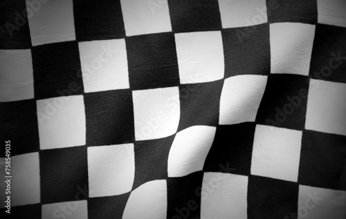 Checkered black and white racing flag 