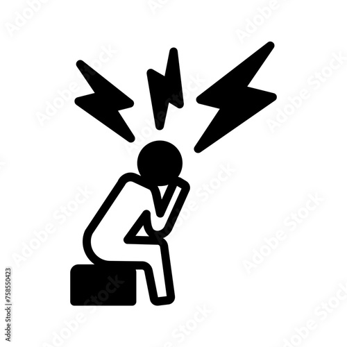 Vector solid black icon for Traumatize