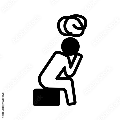 Vector solid black icon for Traumatize