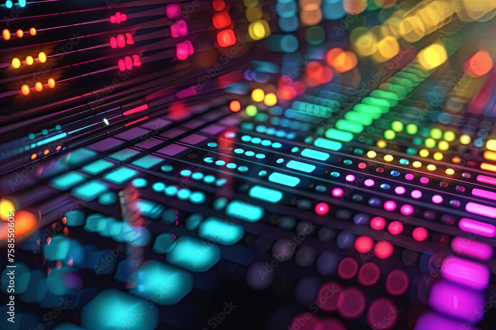Colorful equaliser bars for music background