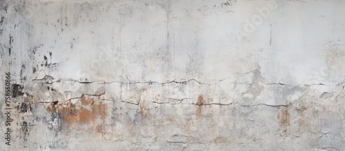 A close up of a white wall covered in various stains resembling a natural landscape painting. The stains appear like water, frozen in time on the walls surface