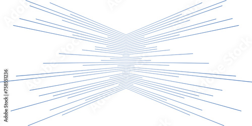 Blue wavy lines on white background. pattern stripes curve and futuristic tech background