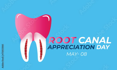 Root Canal Appreciation day. background, banner, card, poster, template. Vector illustration.