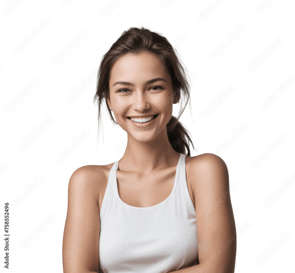 portrait of a happy smiling woman isolated on transparent background portrait of a happy smiling woman isolated on transparent background