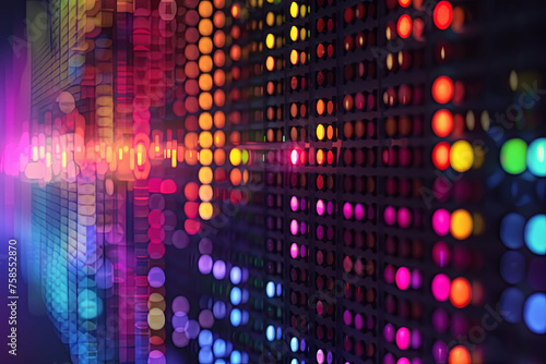 Wallpaper Mural Colorful equaliser bars for music background Torontodigital.ca