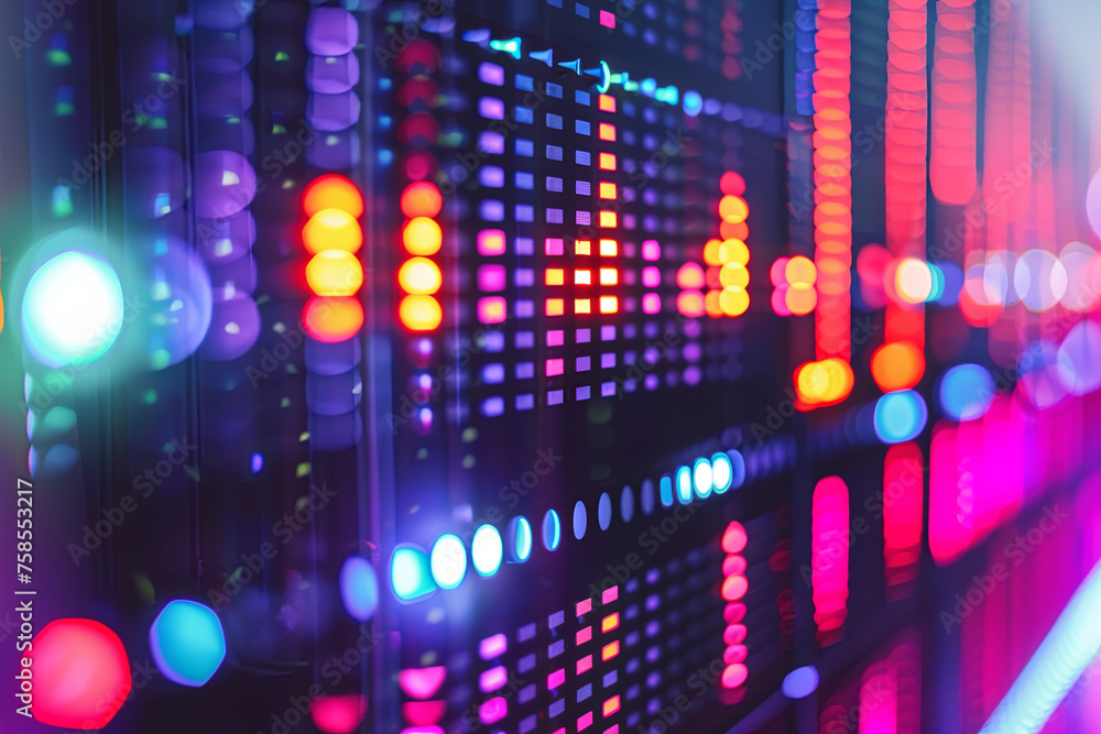 Fototapeta premium Colorful equaliser bars for music background