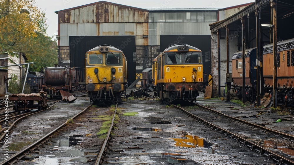 The smell of diesel and grease lingers in the air a testament to the hard work and constant movements in the yard. The smell of diesel and grease lingers in the air a testament to the hard work and constant movements in the yard.
