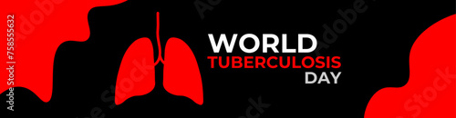Vector illustration of a lungs for World Tuberculosis Day. observed on March 24th each year. public awareness about the global epidemic of tuberculosis and efforts to eliminate the disease.