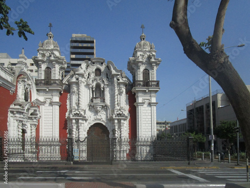 Iglesia de San Marcelo. Centro histórico de la ciudad de Lima, Perú. photo