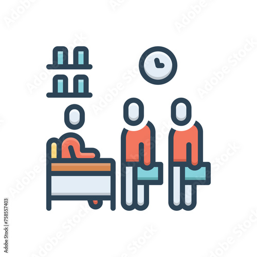 Color illustration icon for customers