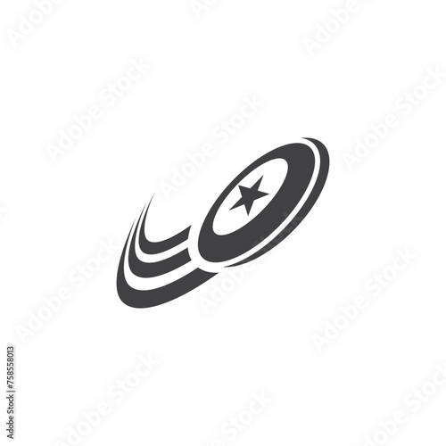 frisbee logo icon vector