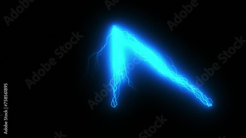 Wallpaper Mural lightning bolt isolated on black background Torontodigital.ca