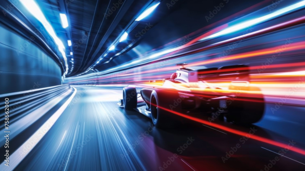 High-speed tunnel. Cars move quickly through an underground tunnel. Long exposure concept, bright illumination from car headlights. High-speed tunnel. Cars move quickly through an underground tunnel. Long exposure concept, bright illumination from car headlights.