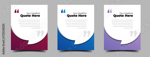 Quote social media post template with space for the text