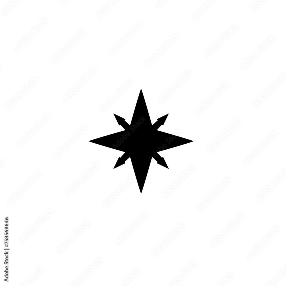 Ninja Shuriken Silhouette 