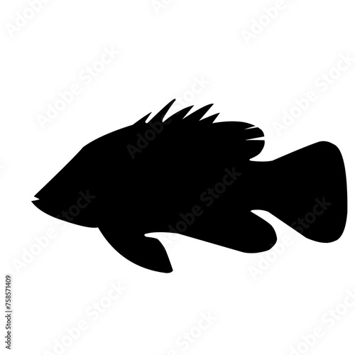 Tilapia Fish Silhouette 