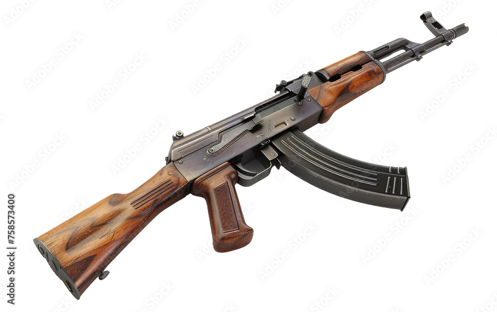 Advanced assault rifle isolated on transparent Background Advanced assault rifle isolated on transparent Background