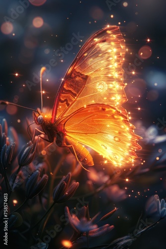 Butterflies shine in the meadow , cinematic color butterfly wallpaper