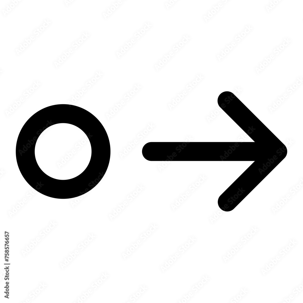 Move right arrow icon in outline style. Simple alignment symbol vector illustration — pixel-perfect icon.