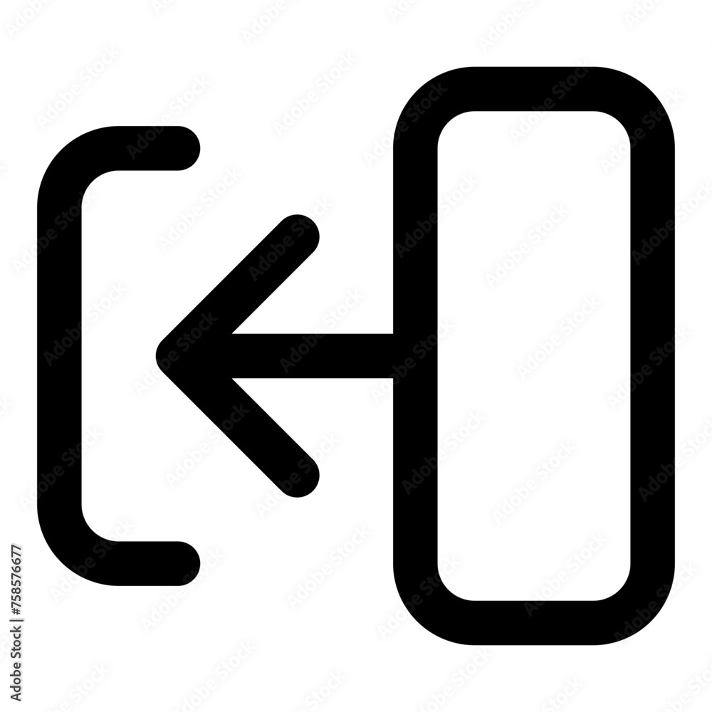 Transition left icon in outline style. Simple alignment symbol vector illustration — pixel-perfect icon. Transition left icon in outline style. Simple alignment symbol vector illustration — pixel-perfect icon.