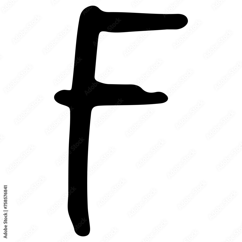 English alphabet F 3 cute on a white background, vector illustration. English alphabet F 3 cute on a white background, vector illustration.
