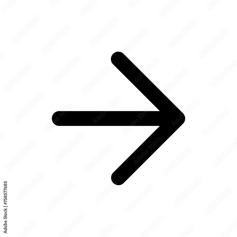 Right arrow icon in outline style. Simple direction symbol vector illustration — pixel-perfect icon. Right arrow icon in outline style. Simple direction symbol vector illustration — pixel-perfect icon.