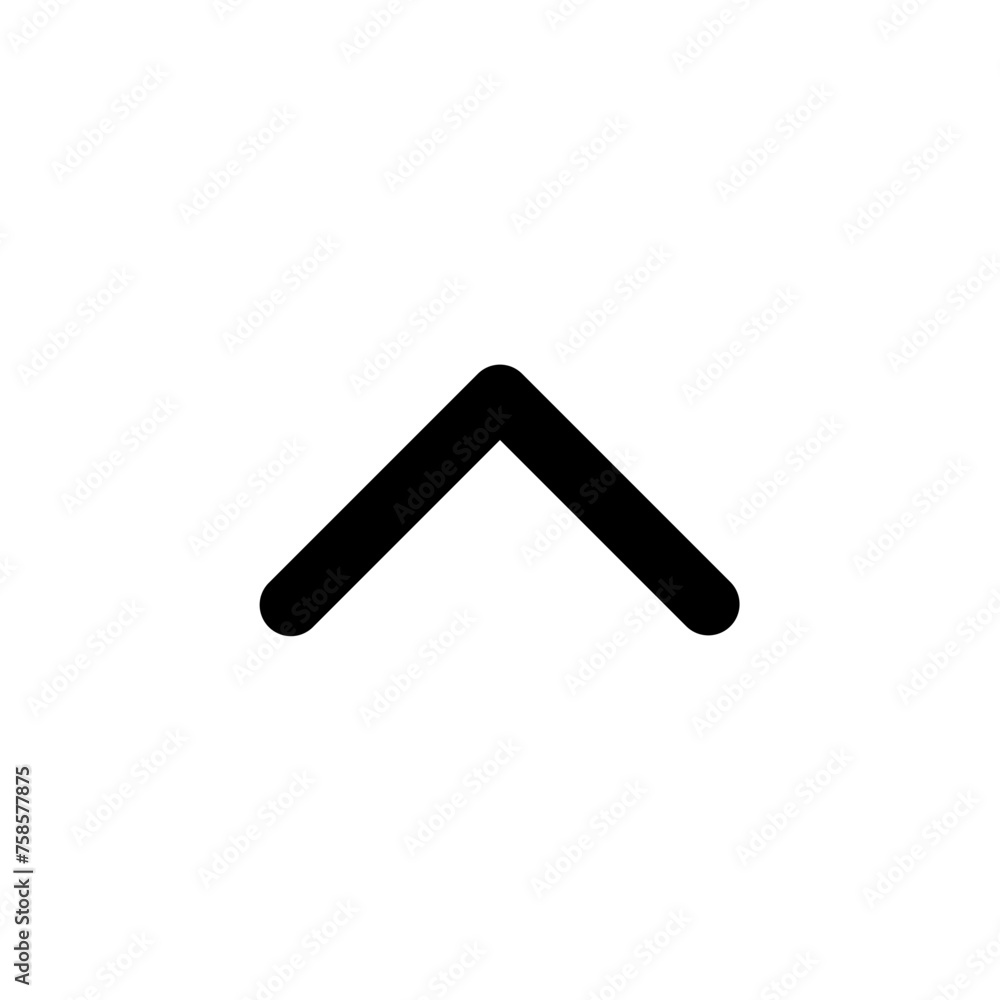 Chevron up icon in outline style. Simple direction symbol vector illustration — pixel-perfect icon. Chevron up icon in outline style. Simple direction symbol vector illustration — pixel-perfect icon.
