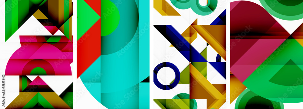 Triangle poster abstract background set for wallpaper, business card, cover, poster, banner, brochure, header, website Triangle poster abstract background set for wallpaper, business card, cover, poster, banner, brochure, header, website