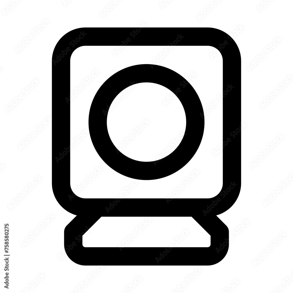 CCTV icon in outline style. Simple multimedia symbol vector illustration — pixel-perfect icon. CCTV icon in outline style. Simple multimedia symbol vector illustration — pixel-perfect icon.
