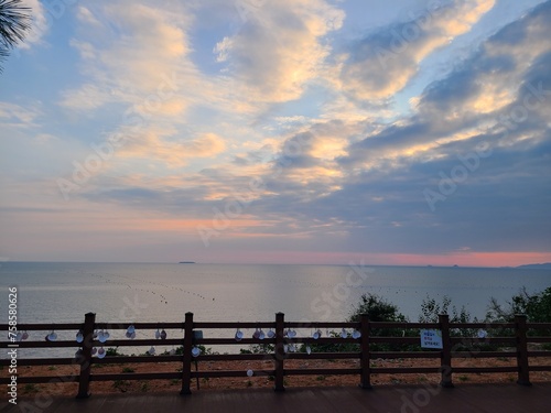 South Korea  sunset on the beach