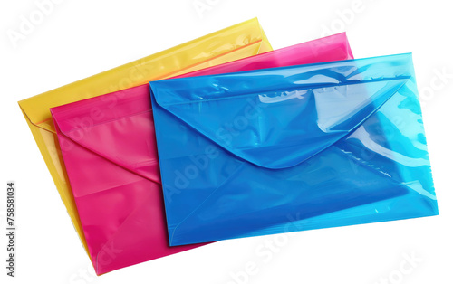 Envelopes Made of Plastic isolated on transparent Background